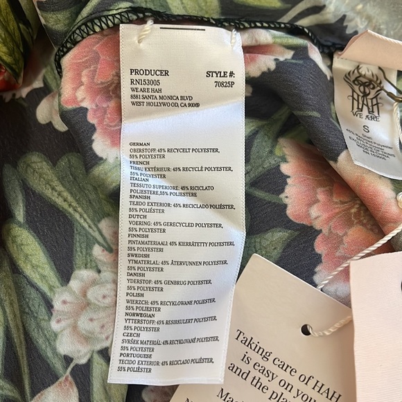 We are HAH Dress Womens Small wrap around Perfectly Tailored MIDI Dress Floral - Picture 9 of 12